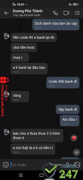 Preuves contre Dương Phú Thành