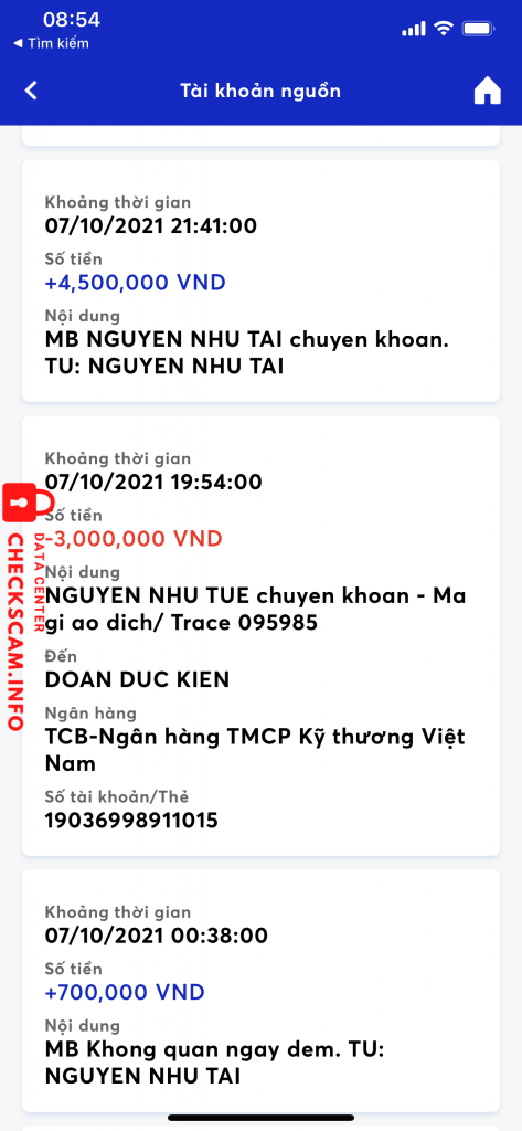 Evidence against Doan Duc Kien