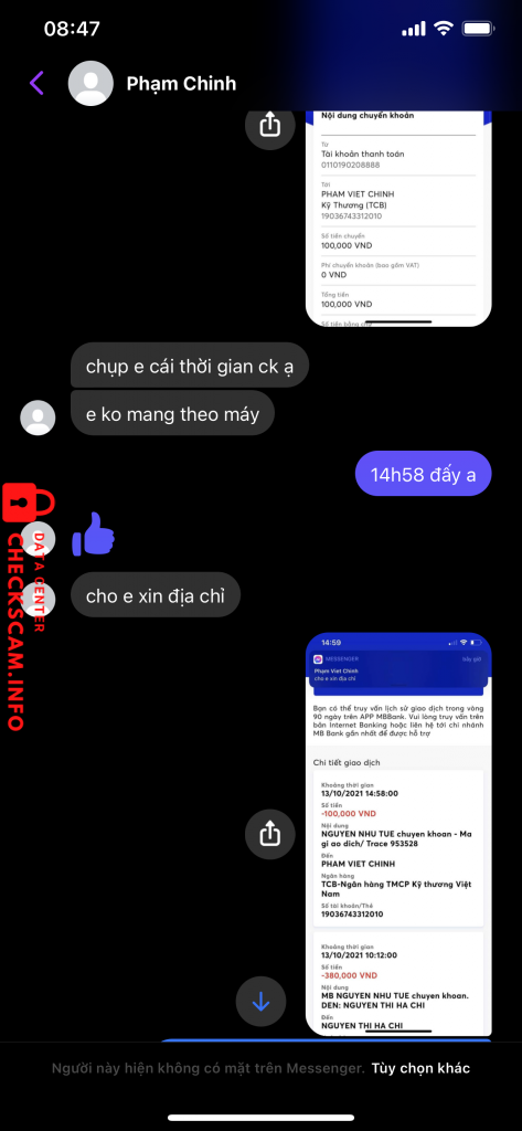 Evidence against Pham Viet Chinh