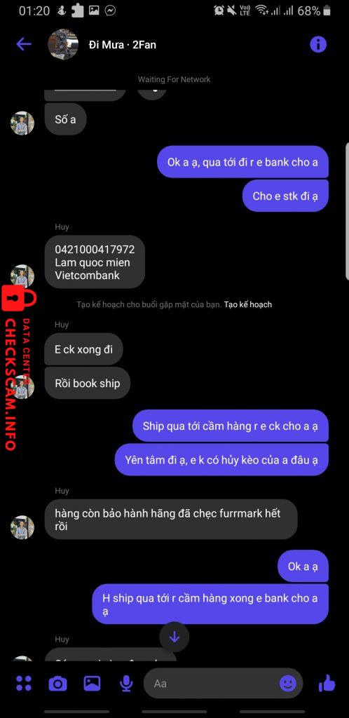 Evidencia contra Lam Quoc Mien
