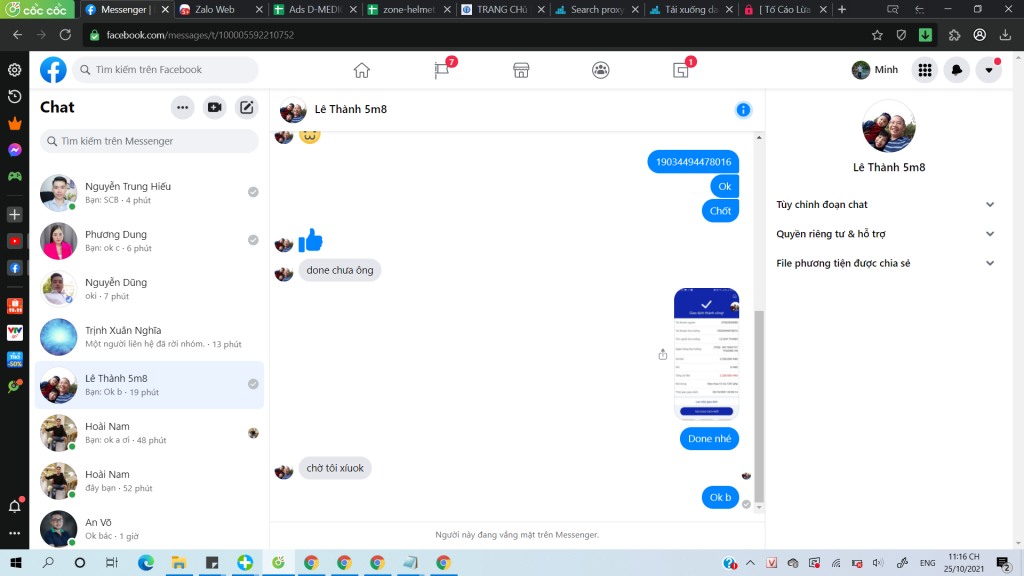 Evidencia contra Le Quy Thanh
