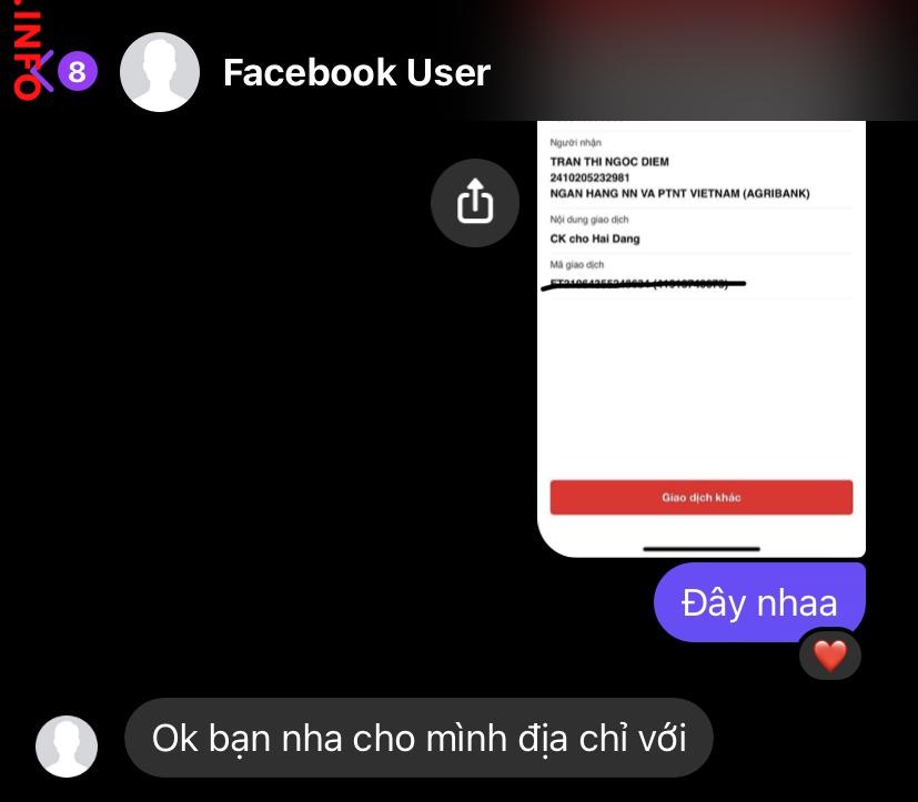 Evidencia contra Trần Thị Ngọc Diễm