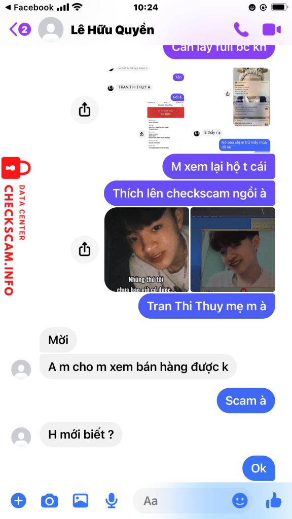 Evidência contra Tran Thi Thuy