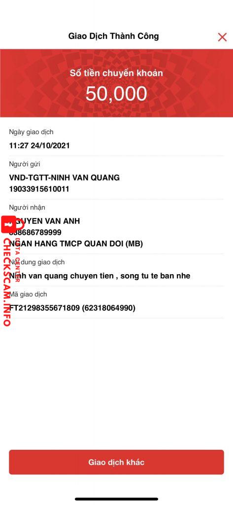 Evidence against Nguyen Van Anh