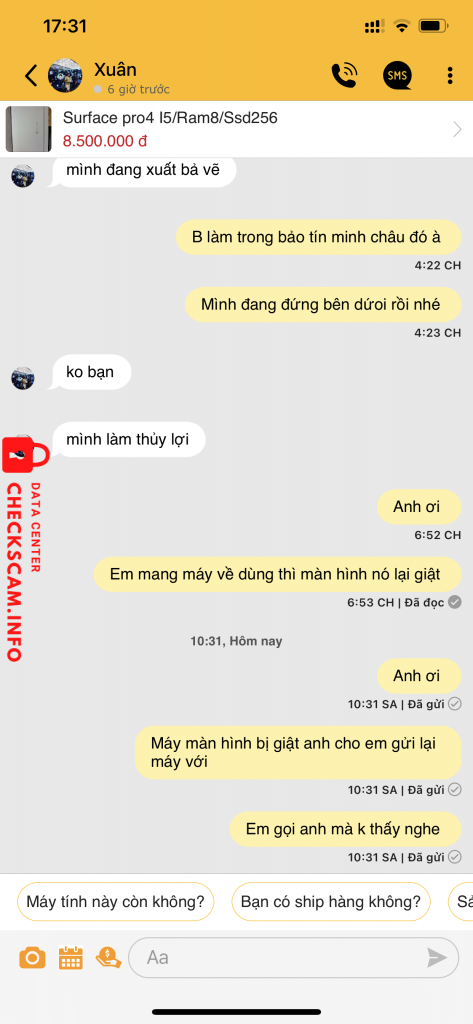 Evidence against Vũ Thế Xuân