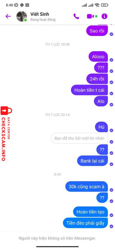 Evidence against Dương Hoàng Viết Sinh