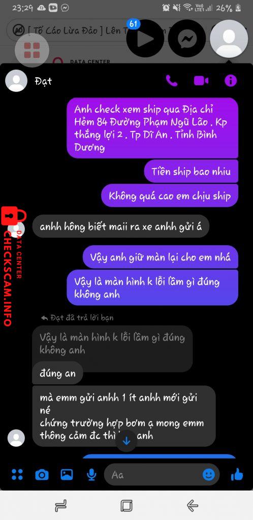 Evidence against Tạ Tiến Đạt