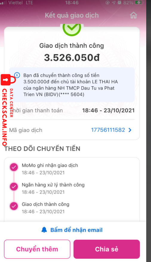 Evidence against Lê Thái Hà