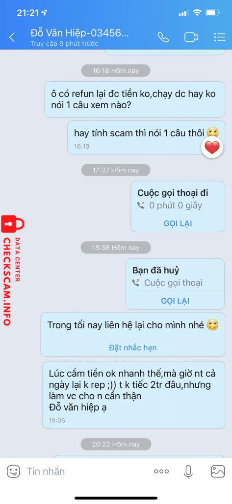 Evidence against Đỗ Văn Hiệp