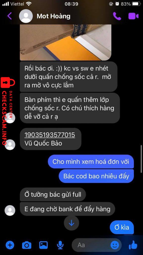 Evidence against Vũ Quốc Bảo