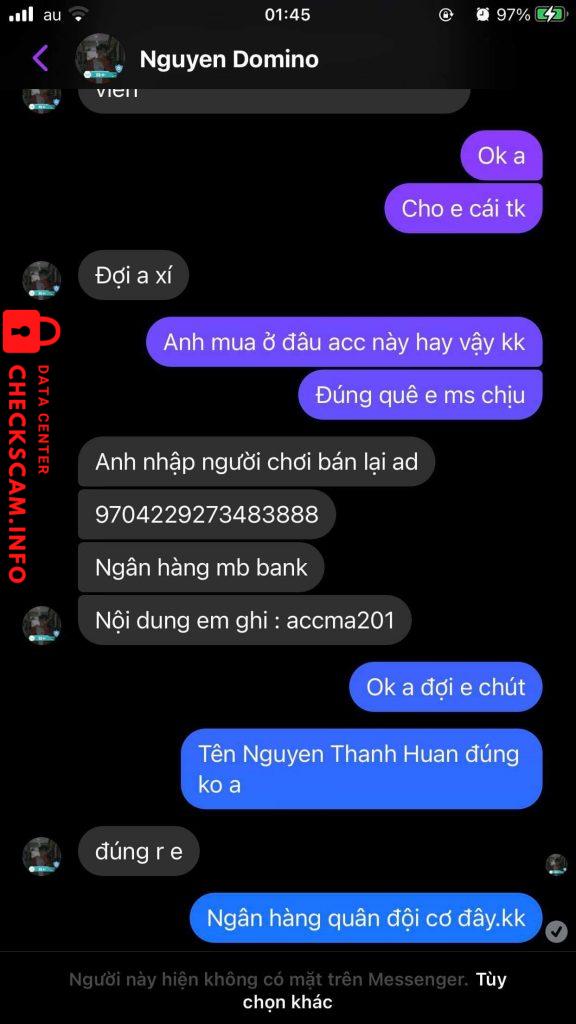 Evidence against Nguyen Thanh Huan
