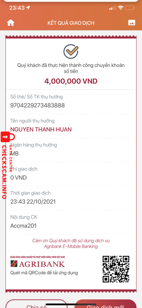 Evidence against Nguyen Thanh Huan