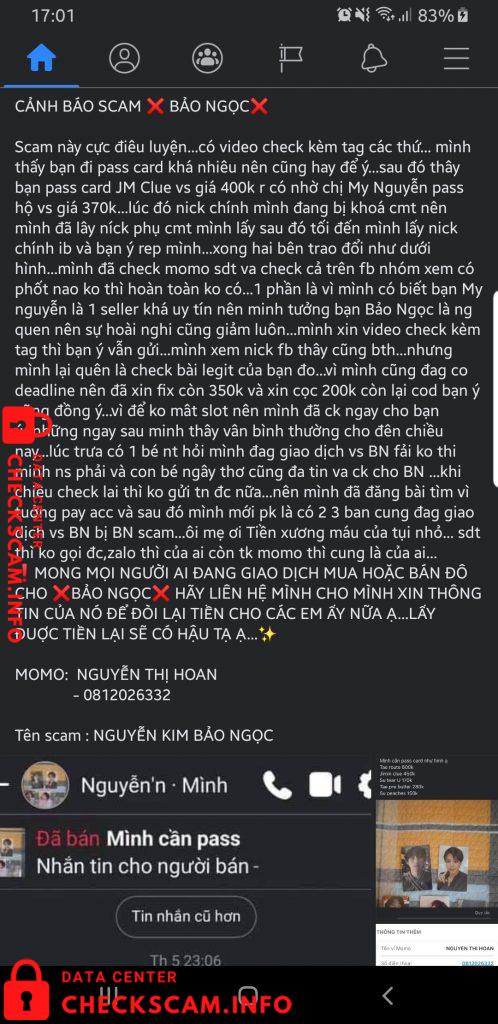 Evidence against Nguyễn Thị Hoan