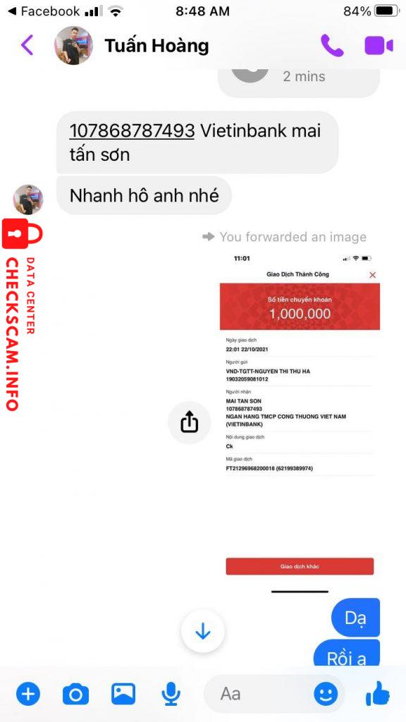 Evidence against Mai Tấn Sơn