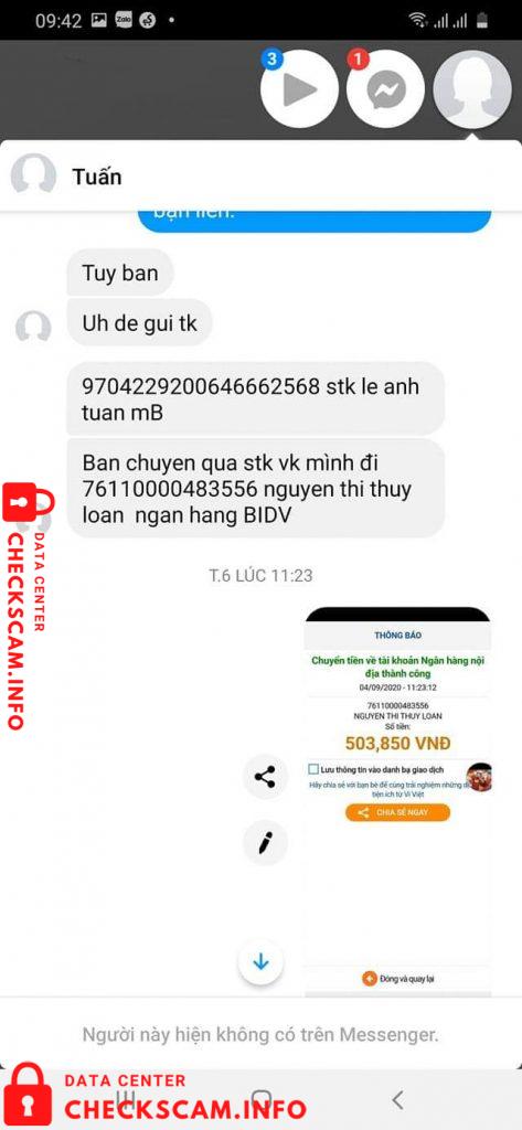 Evidence against Nguyen Thi Thuy Lia