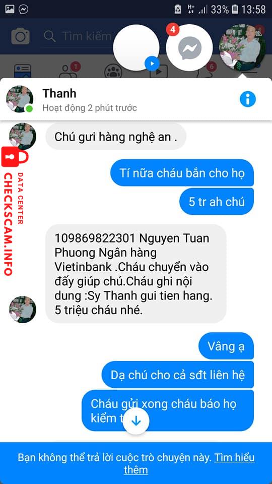 Evidência contra Nguyễn Tuấn Phương