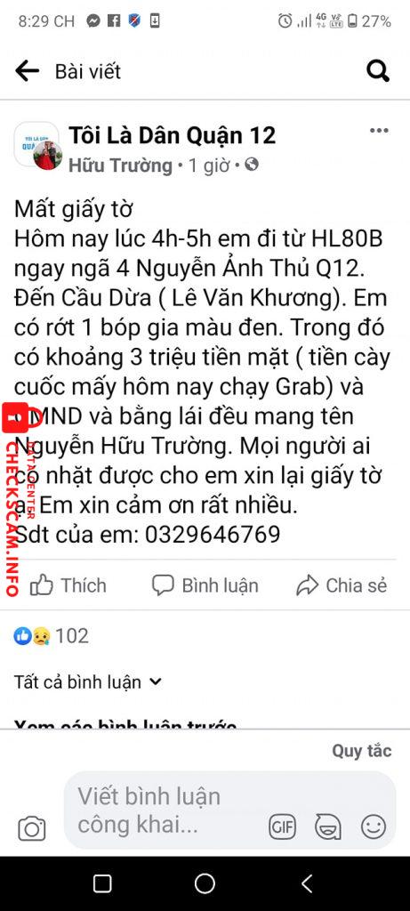 Evidência contra Nguyễn Văn Hậu