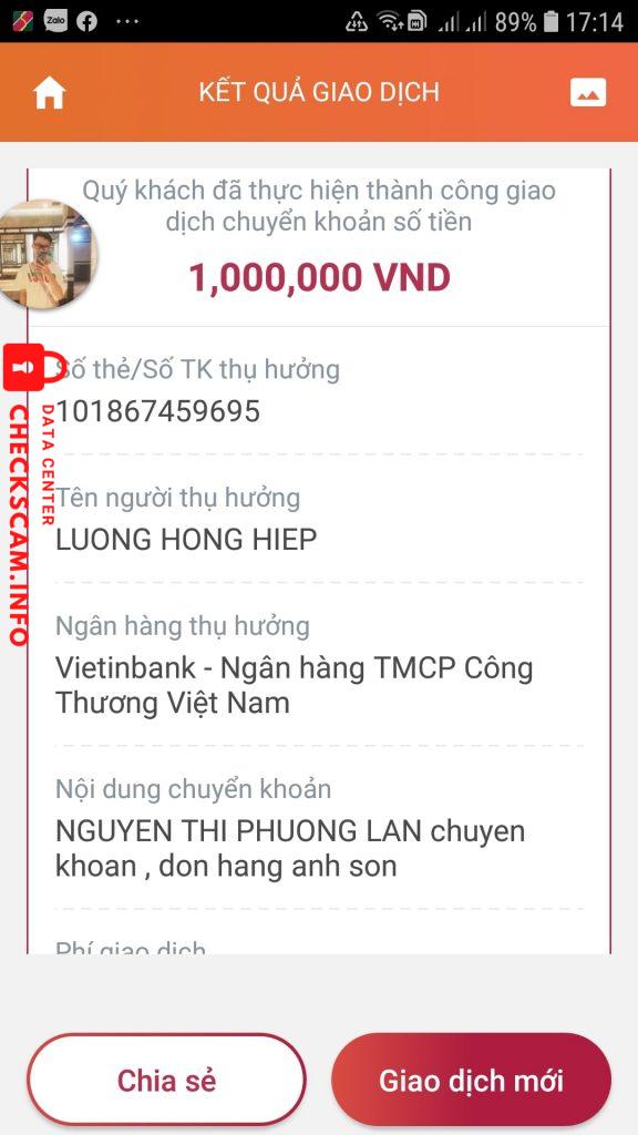 Αποδεικτικά στοιχεία κατά Pham Thanh Son