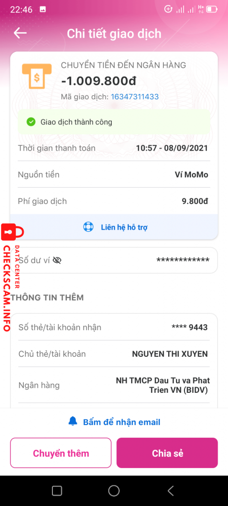 Αποδεικτικά στοιχεία κατά Bui Thị Xuyến