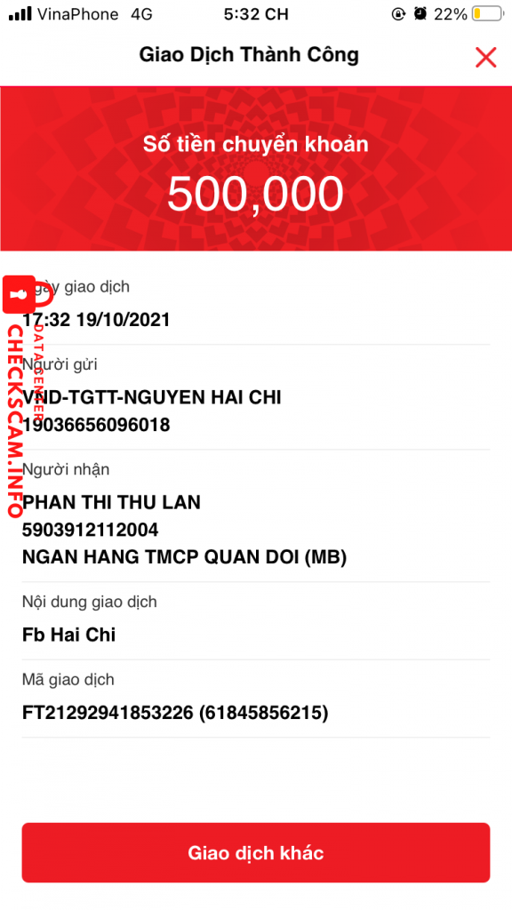 Αποδεικτικά στοιχεία κατά Phan Thi Thu Lan