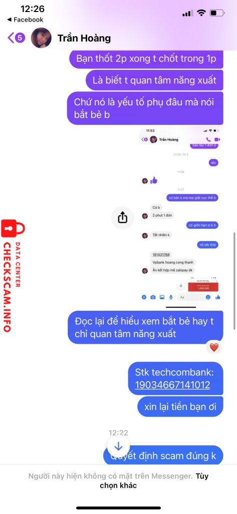 Evidência contra Hoàng Công Thanh
