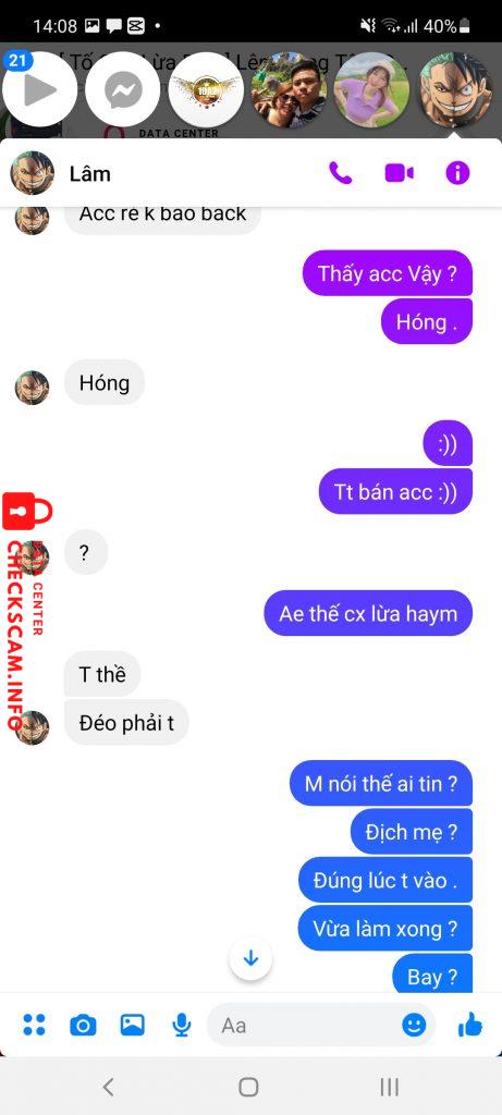 Evidência contra Nguyễn Tùng Lâm