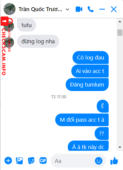 Evidência contra Trần Quốc Trương