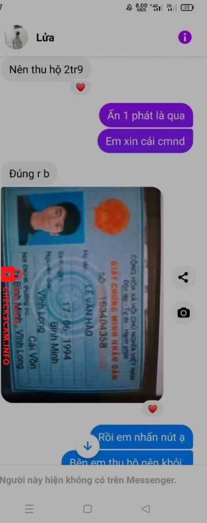 Evidência contra Lê Văn Hào