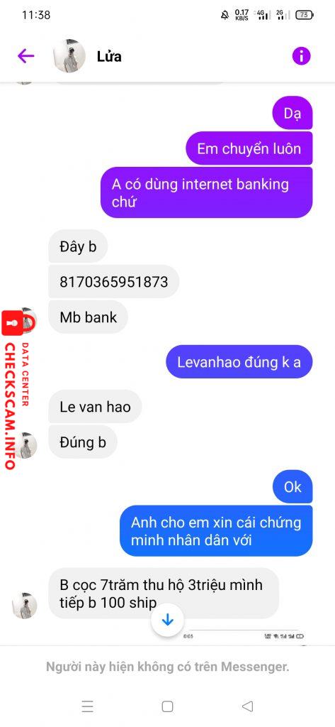 Evidência contra Le Van hao