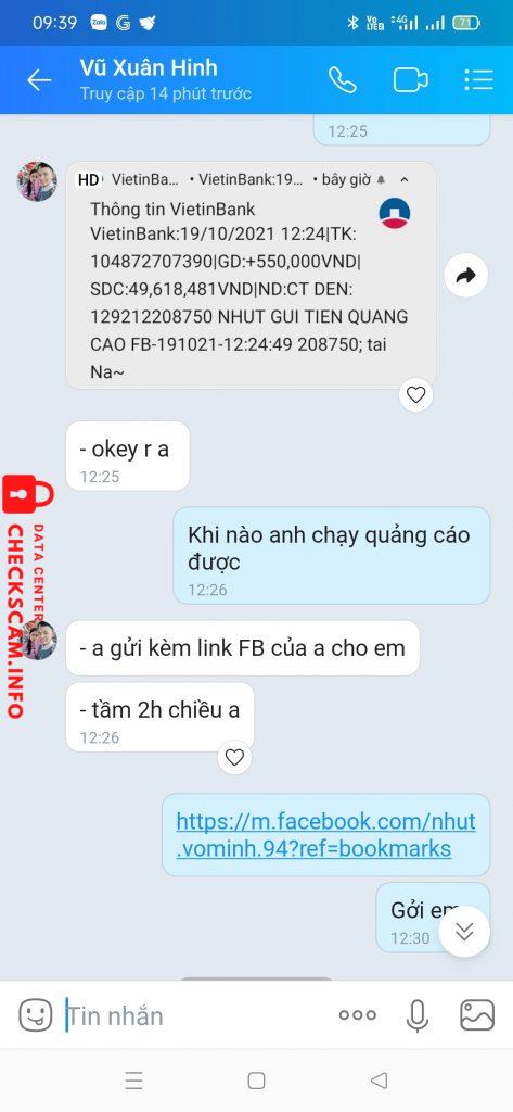 Evidência contra Vũ Xuân Hinh