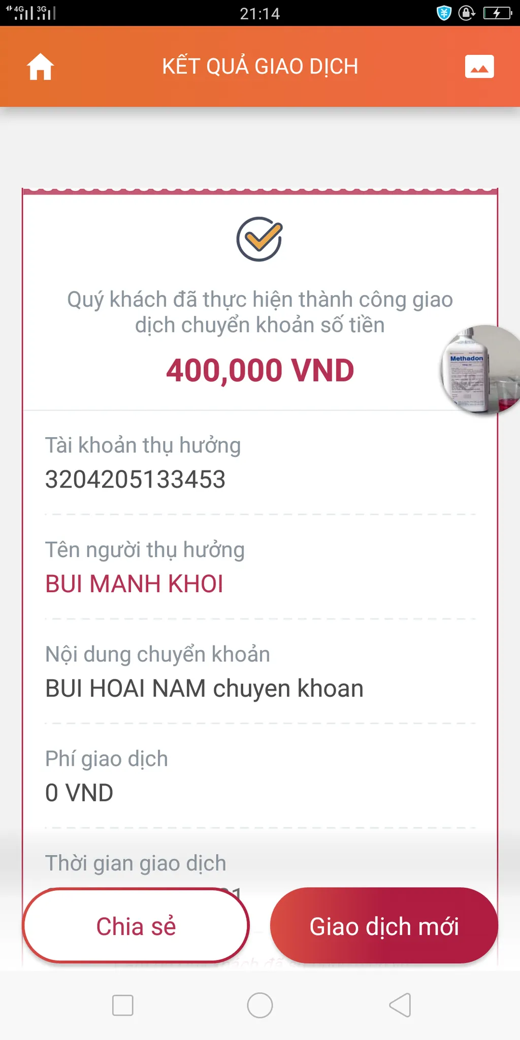 Evidência contra Bui Manh Khoi