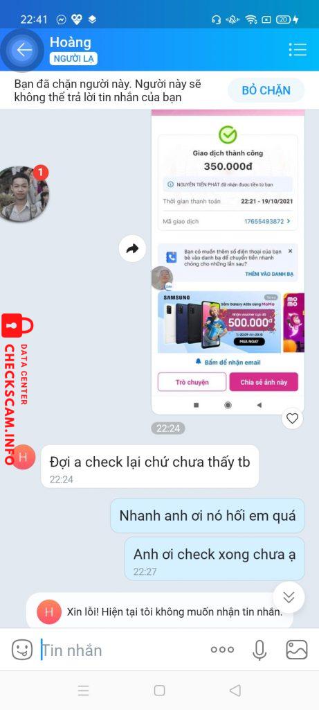 Evidência contra Nguyễn Tiến Phát