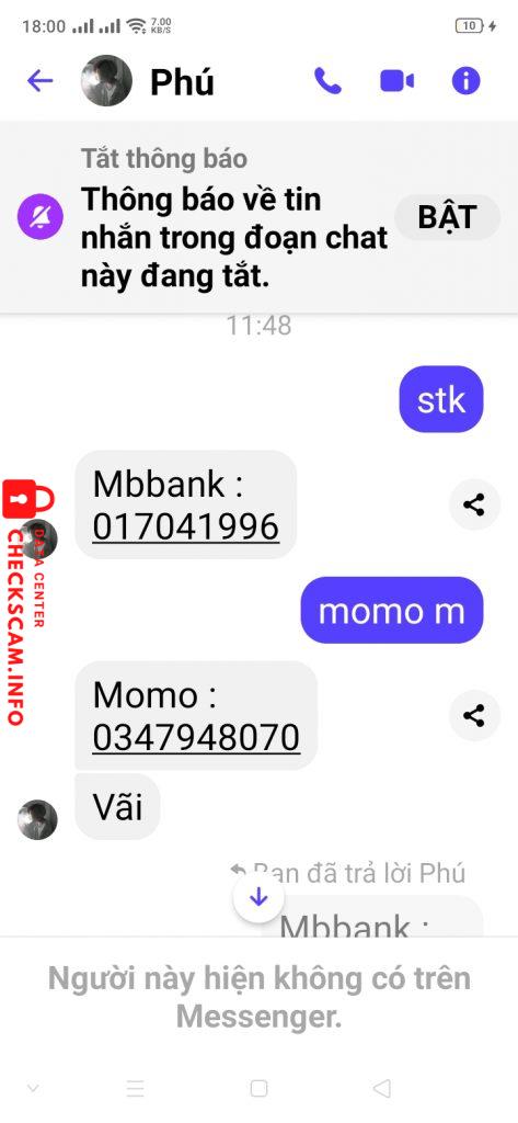 Evidência contra Hoàng Đình Đức Công