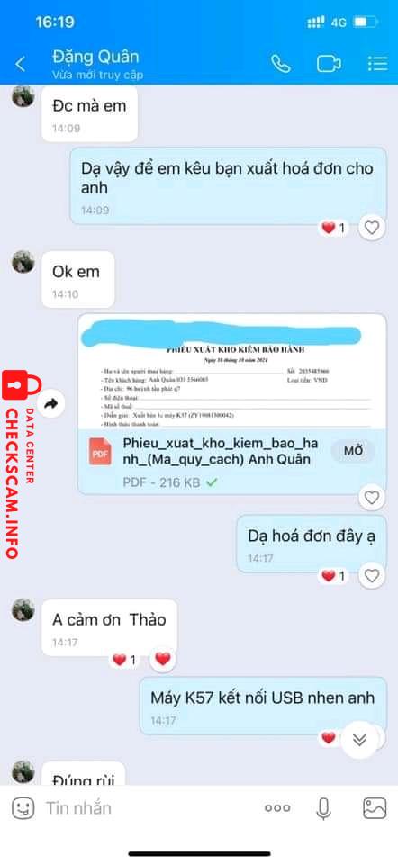Evidência contra Tran Anh Nhu
