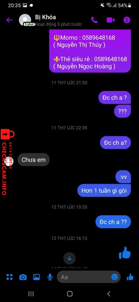 Evidência contra Nguyễn Thị Hải