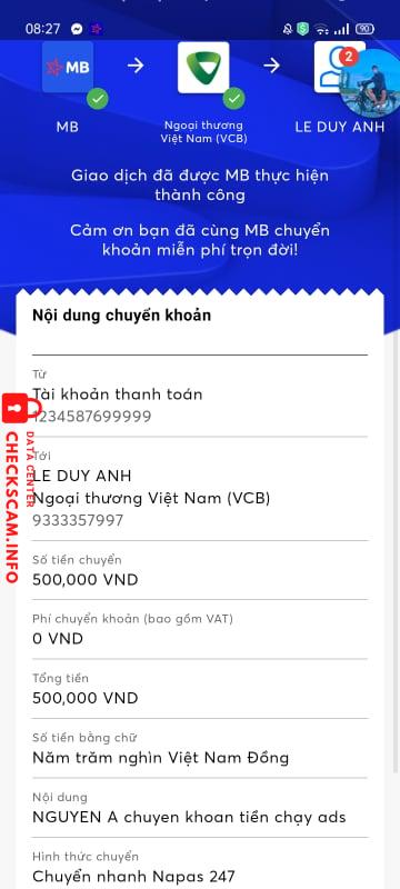 Αποδεικτικά στοιχεία κατά Lê Duy Ánh