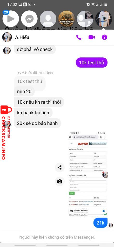 Αποδεικτικά στοιχεία κατά Hoang Anh Hieu