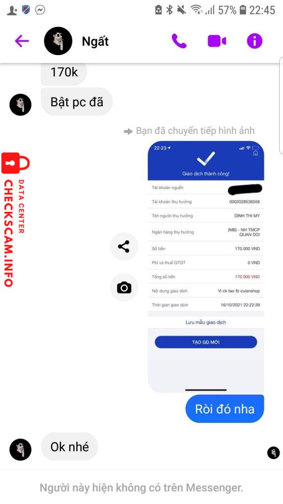 Αποδεικτικά στοιχεία κατά Dinh Thi My