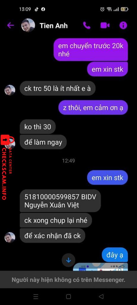 Αποδεικτικά στοιχεία κατά Nguyễn Xuân Việt