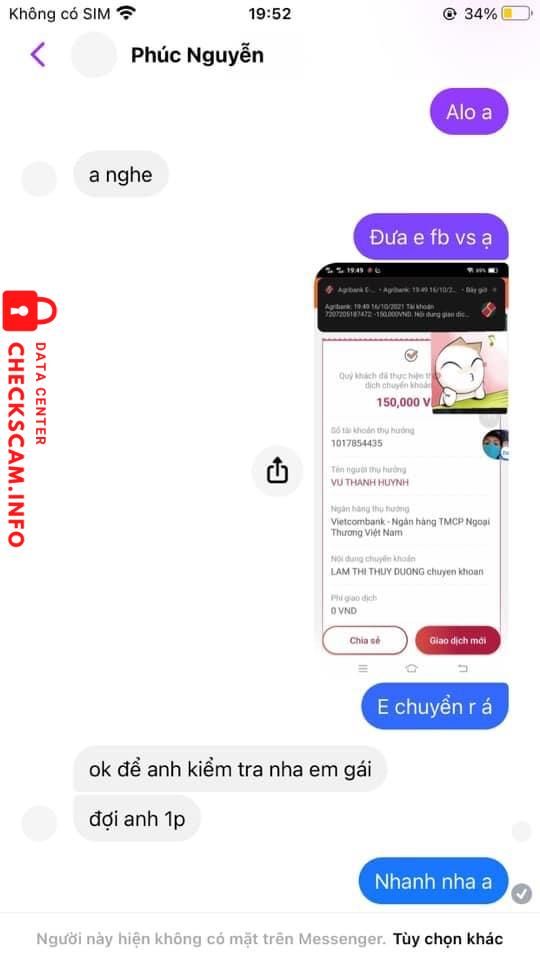 Αποδεικτικά στοιχεία κατά Vu Thanh Huynh