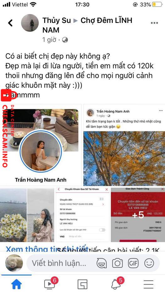 หลักฐานที่เป็นโทษต่อ Le Van Hieu