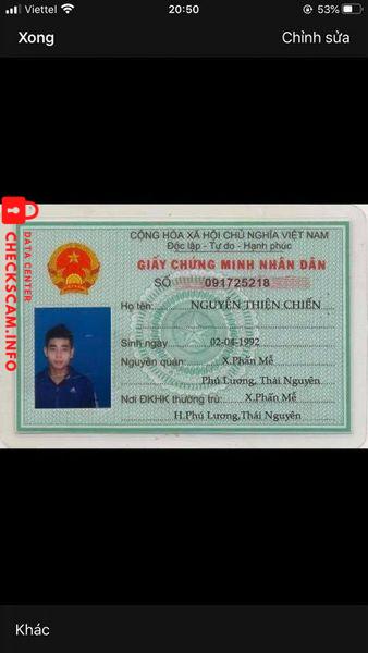 หลักฐานที่เป็นโทษต่อ Nguyen Thien Chien