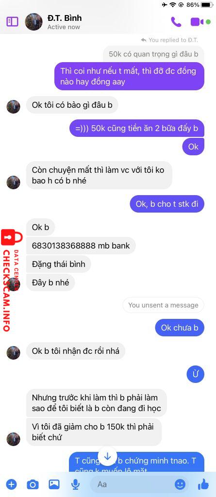 Αποδεικτικά στοιχεία κατά Đặng Thái Bình