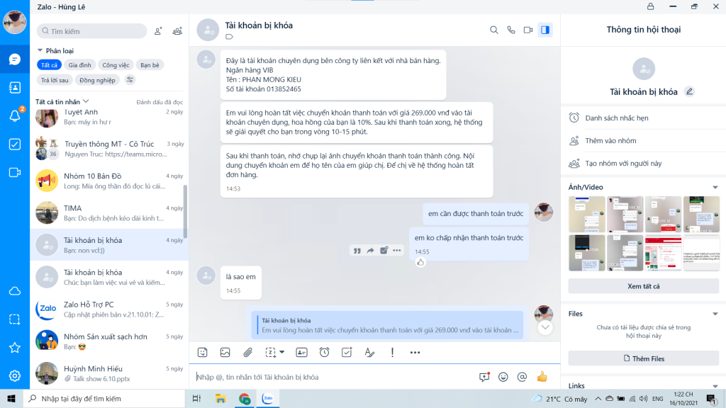 Evidencia contra Pham Mong Kieu
