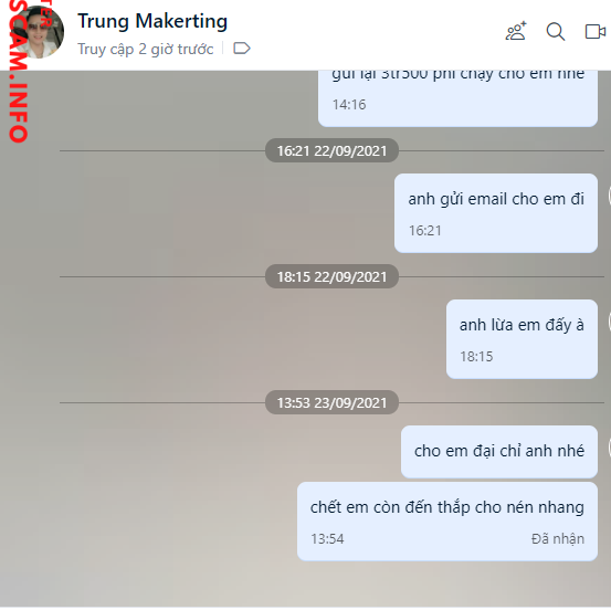 Evidencia contra Nguyen Le Quang Trung