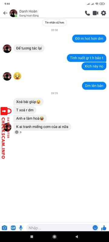 Evidencia contra Danh Hoàn
