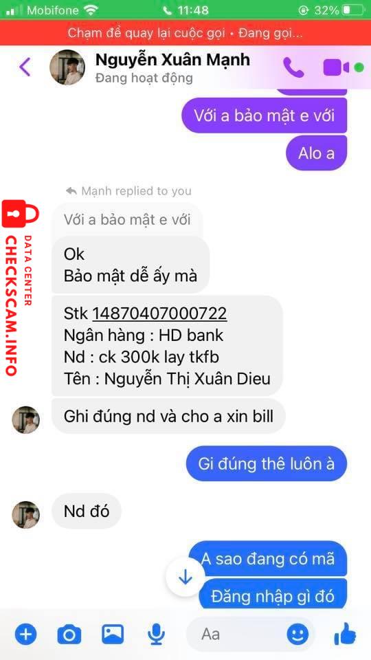 Evidence against Nguyễn Thị Xuân Diệu