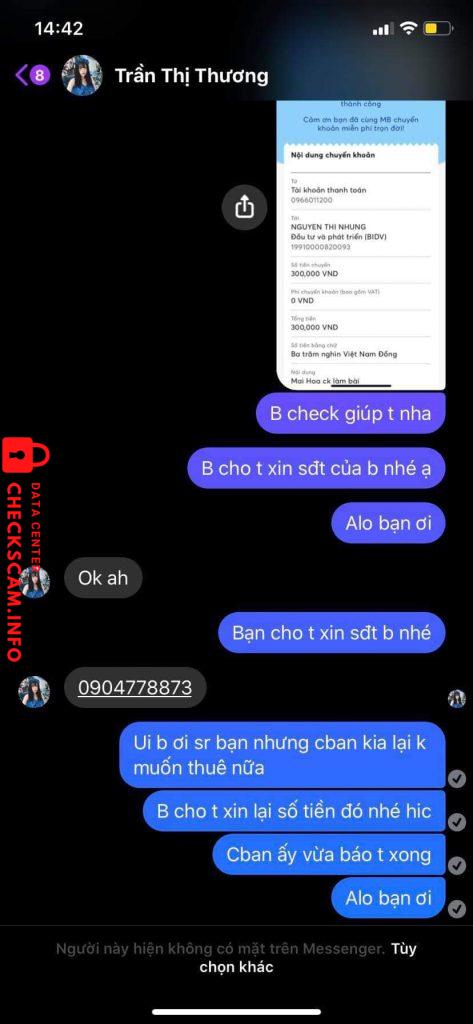 Evidence against Trần Thị Thương