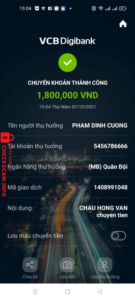 หลักฐานที่เป็นโทษต่อ Phạm Đình Cương